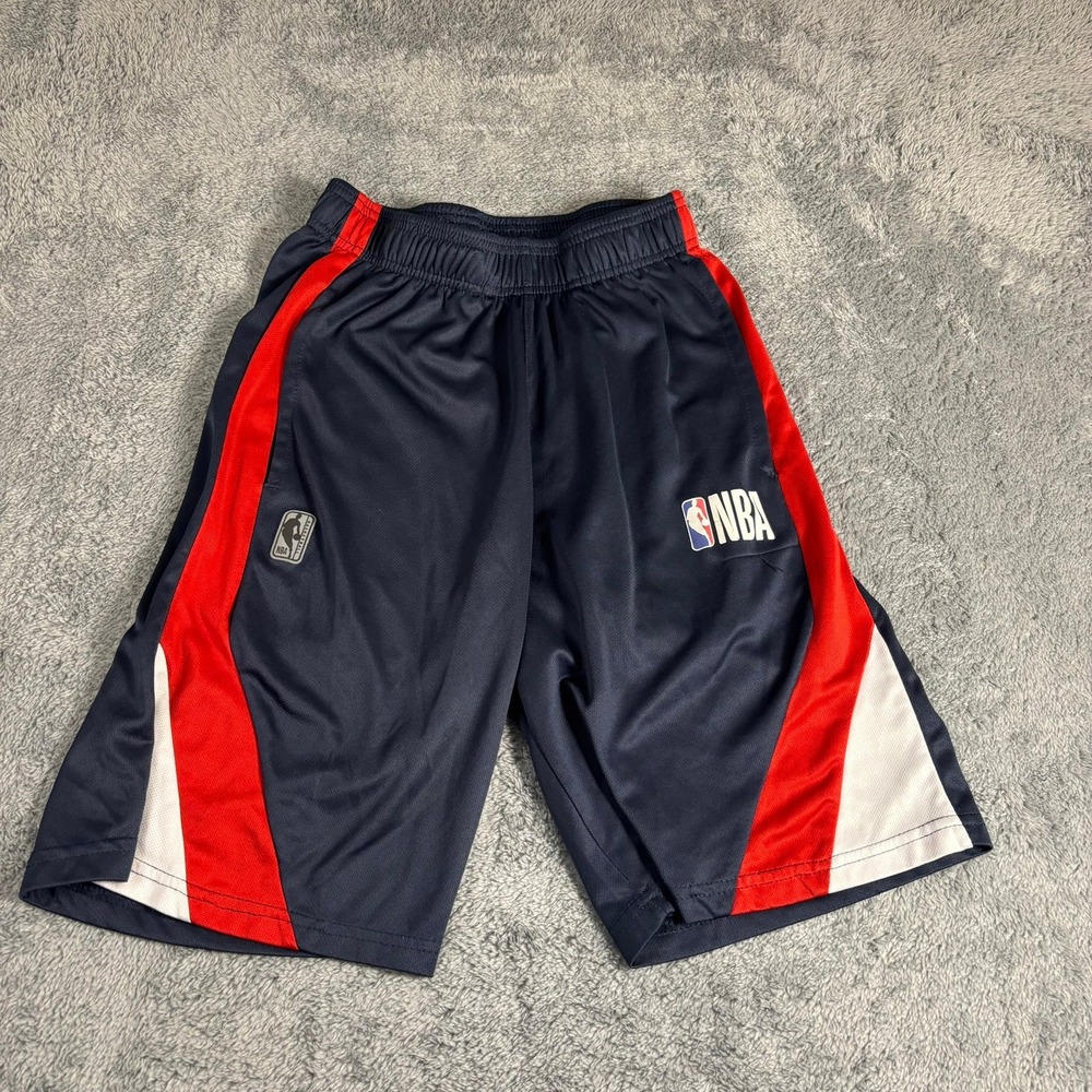 NBA Basketball Shorts Navy Blue Red White Mesh Athletic Mens Small